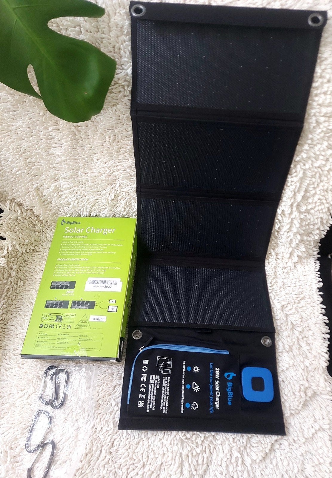 chargeur solaire portable pliable 28W bigblue, Informatique & Logiciels, Enlèvement ou Envoi, Neuf