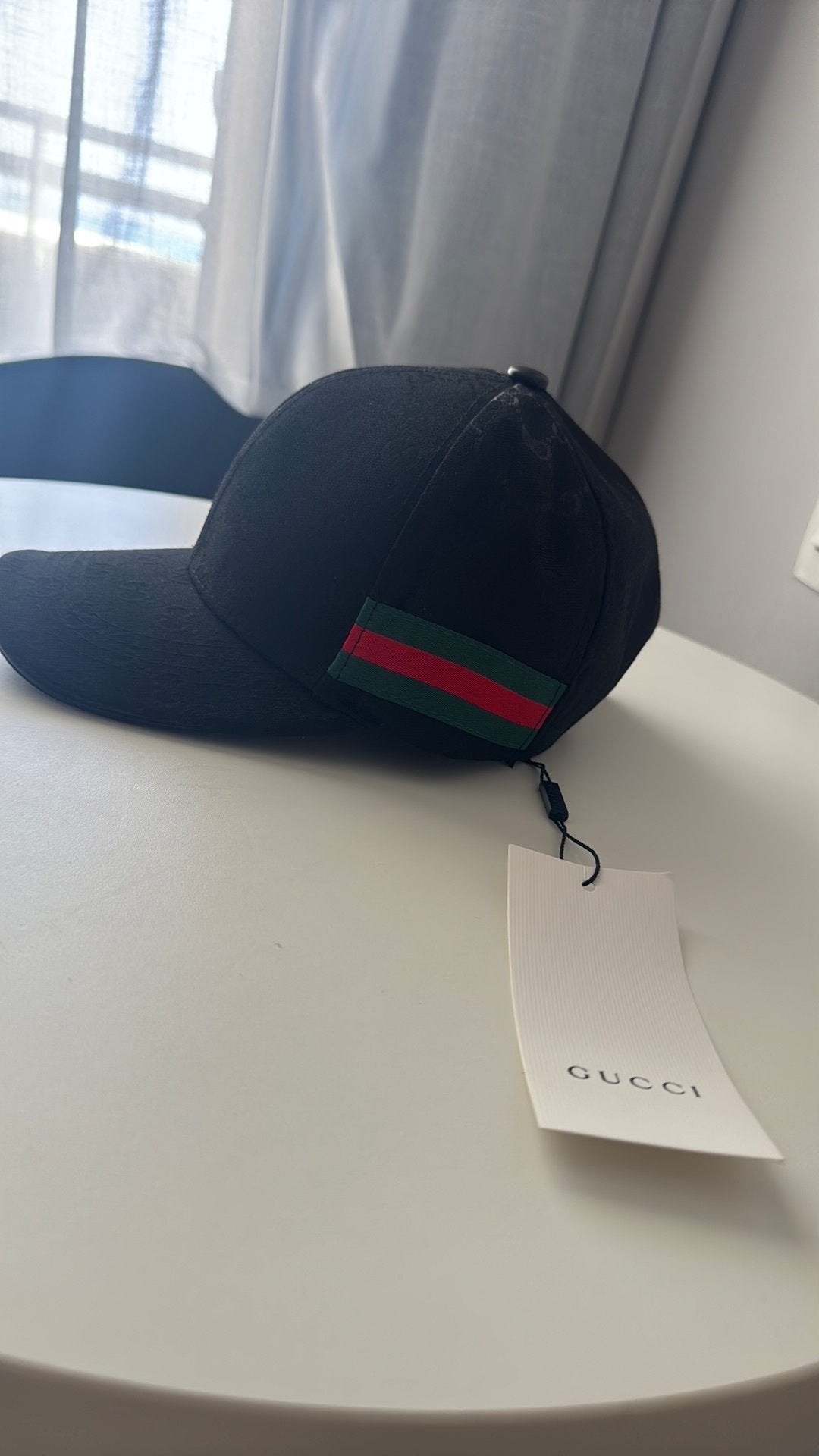 Zwarte gucci pet, Ophalen of Verzenden, Zo goed als nieuw, Pet