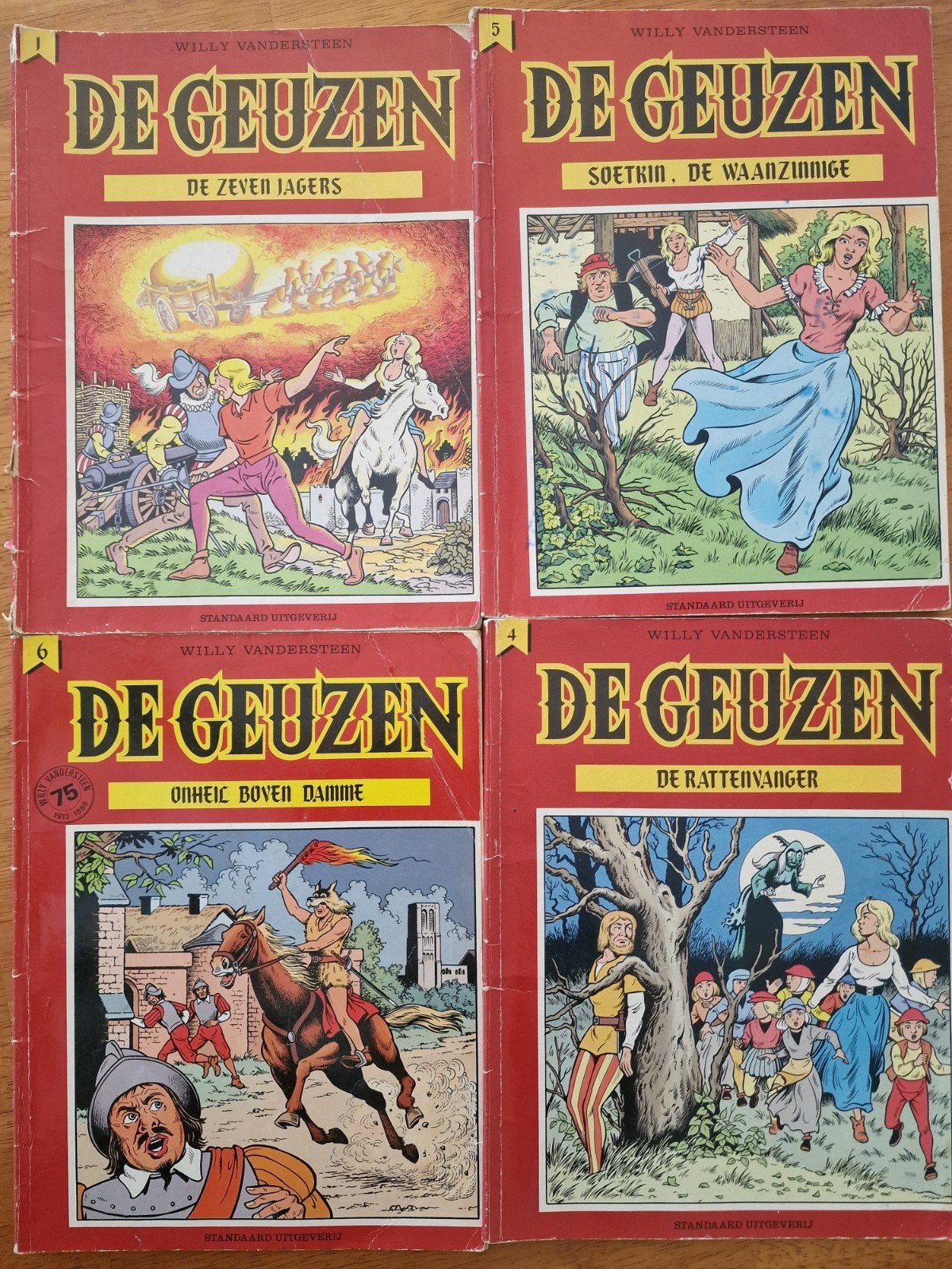 4 strips De Geuzen, Boeken, Meerdere stripboeken, Ophalen of Verzenden, Gelezen