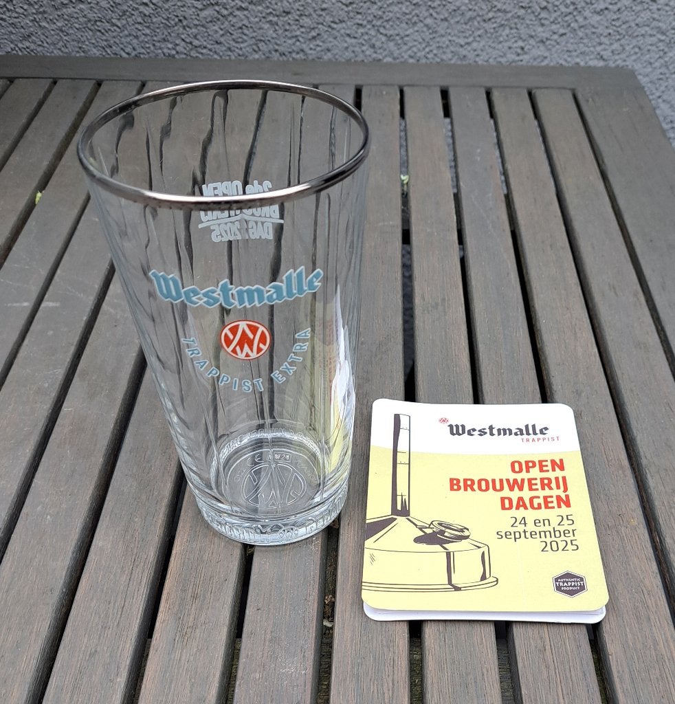 Westmalle 2 open brouwerijdag + boekje, Verzamelen, Ophalen of Verzenden, Zo goed als nieuw, Glas of Glazen