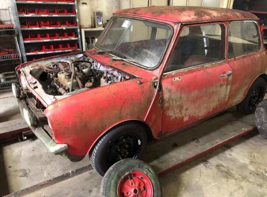 Austin mini 1275 GT project, Ophalen