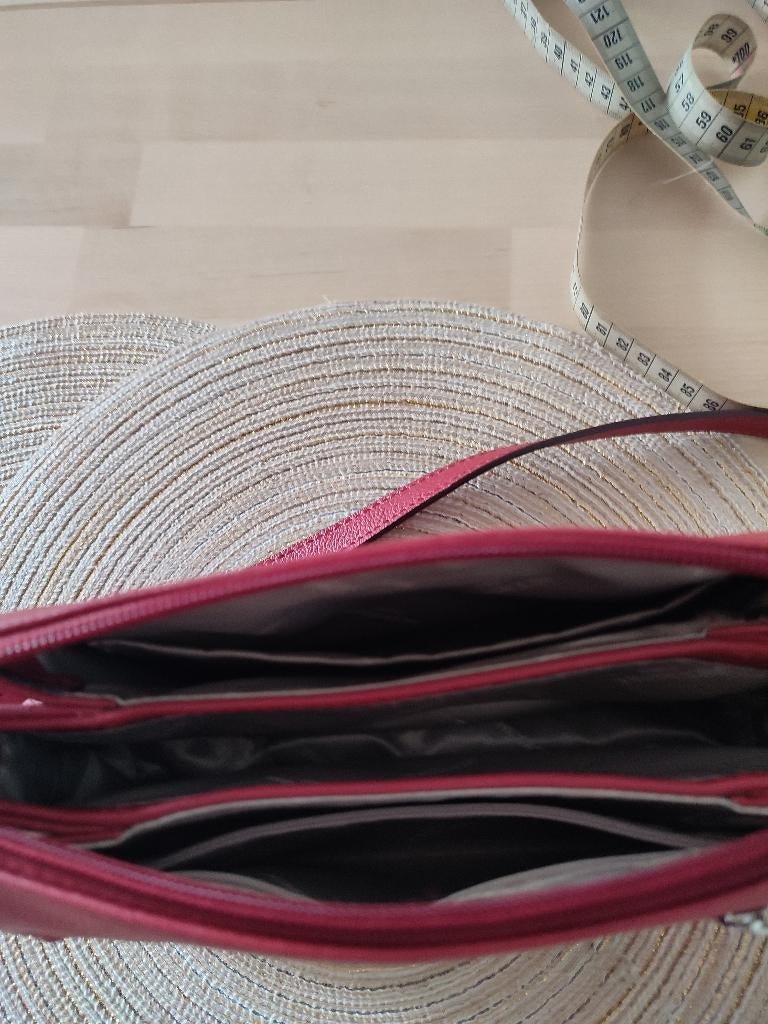 Petit sac bandoulière  cuir femme, Zo goed als nieuw, Leer, Rood, Ophalen