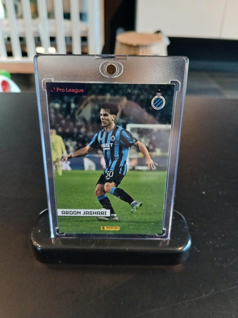Jashari club brugge panini kaart in mooie houder, Ophalen of Verzenden