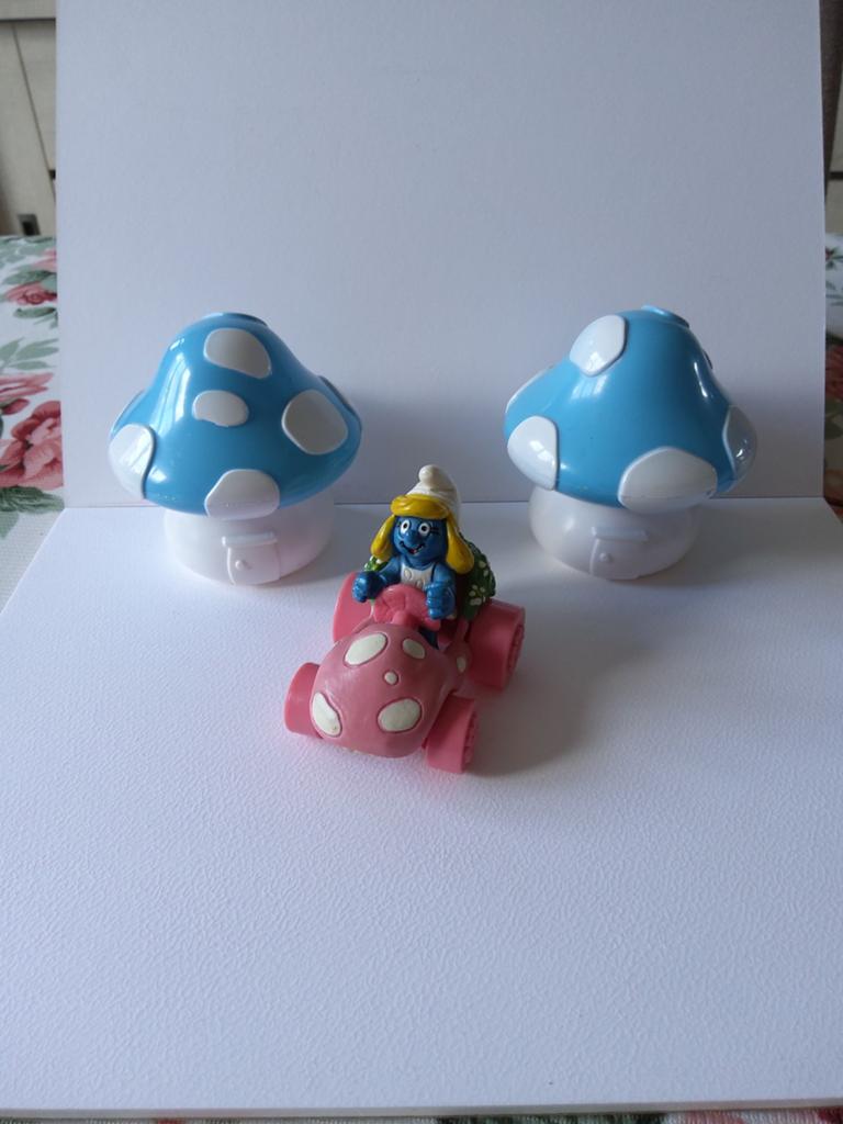 Supersmurfin in de auto, Verzamelen, Smurfen, Ophalen of Verzenden, Gebruikt, Poppetje, Figuurtje of Knuffel
