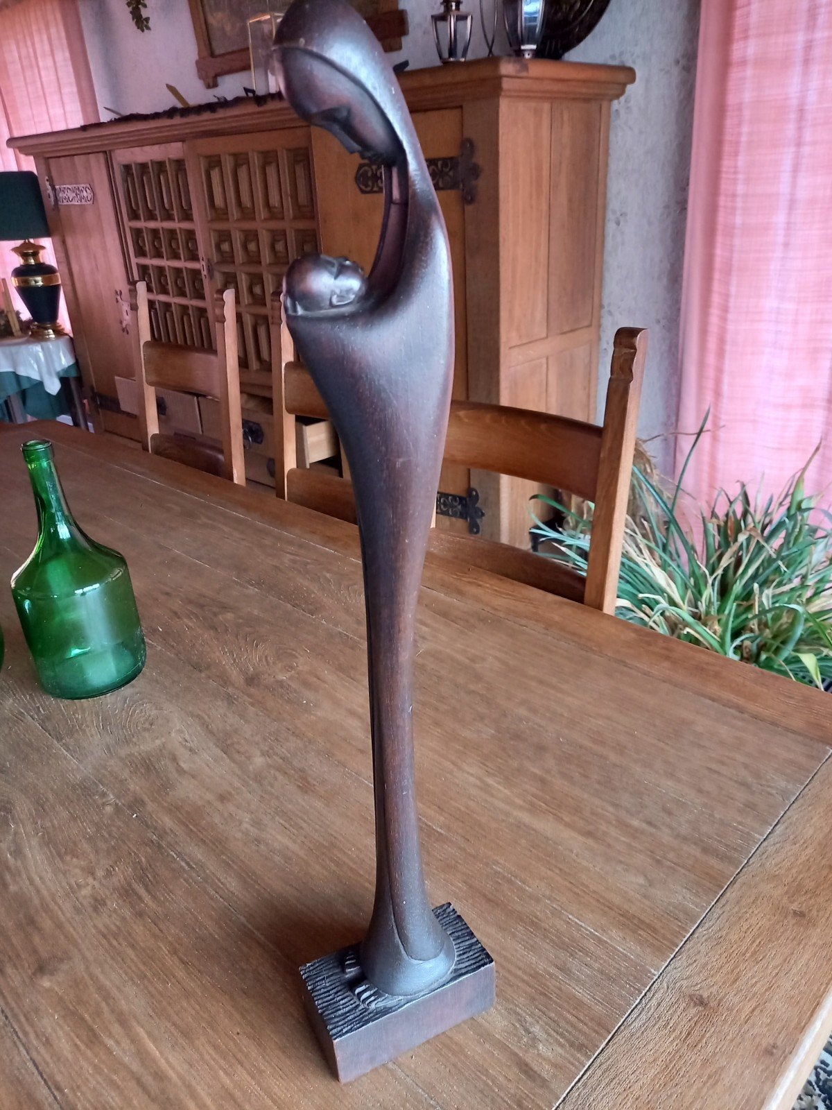 mooie houten maria beeldje in hout 61 cm H, Ophalen, Hout