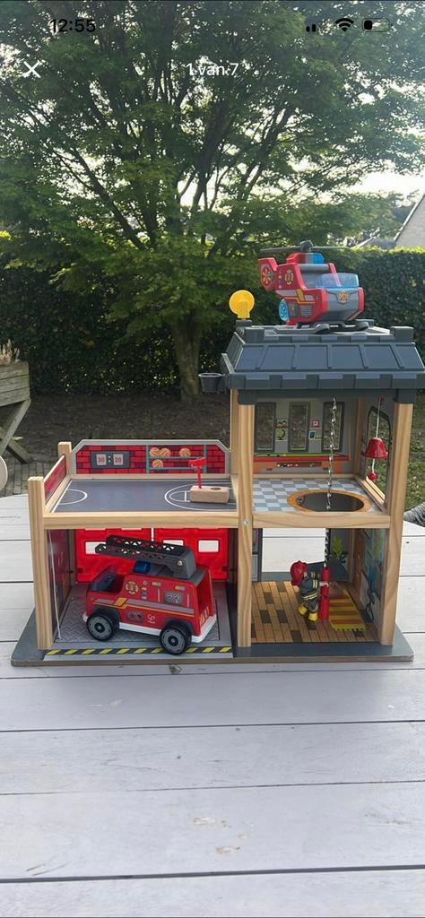 Houten brandweerkazerne met geluid, Ophalen, Gebruikt
