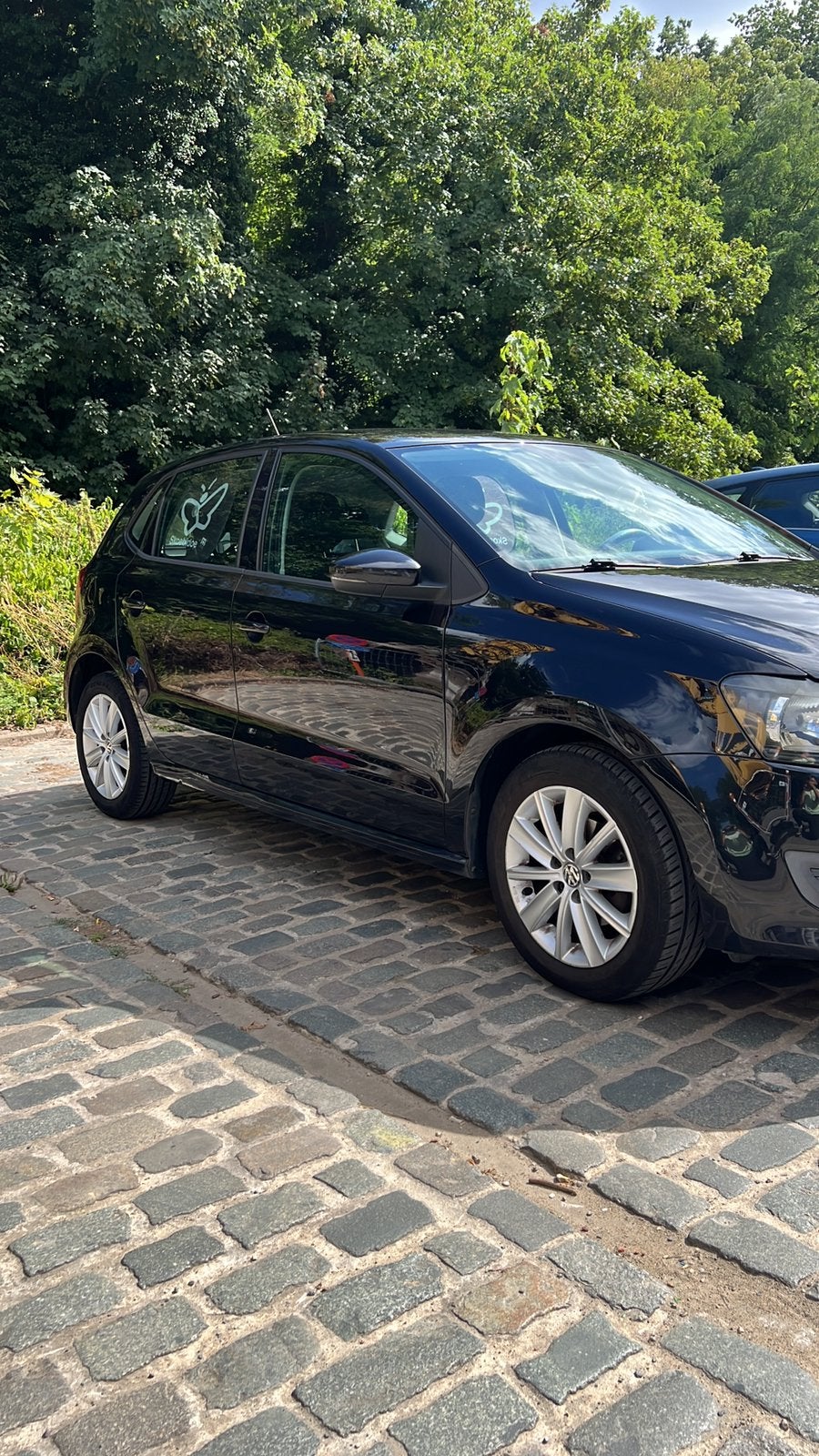 Volkswagen polo 1.2 benzine, Stof, Zwart, Blauw, Particulier