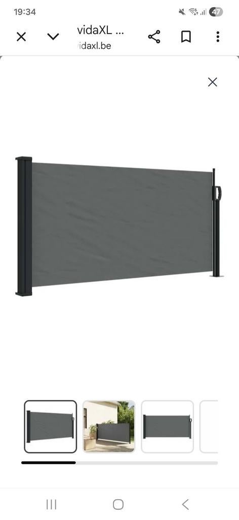 Uittrekbaar windscherm 280x150, Enlèvement