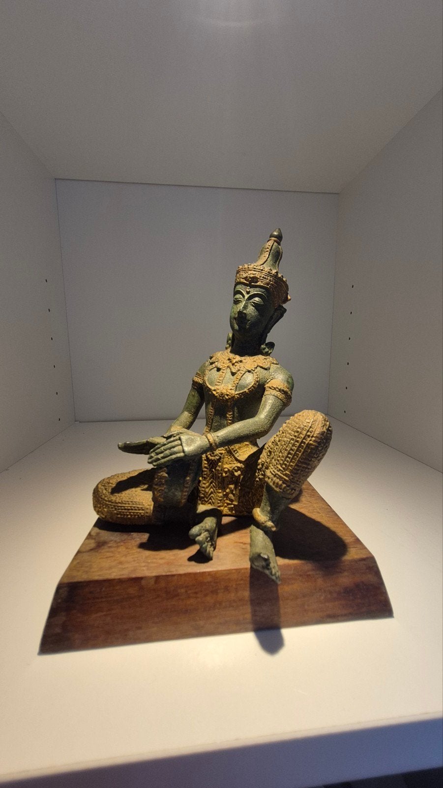 Statue en bronze thaïlandaise antique avec musique, Enlèvement ou Envoi, Statue