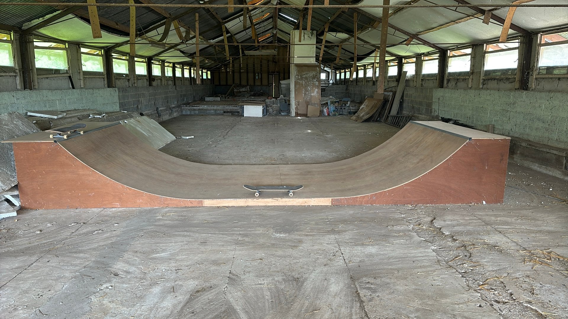 Halfpipe skateramp, Enlèvement, Utilisé