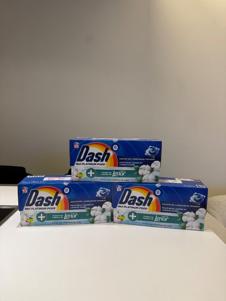 Capsules de lessive Dash, Ophalen