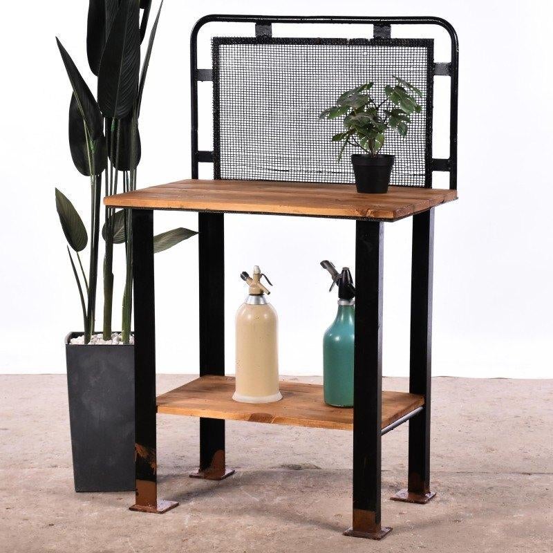 Industriële bartafel koffietafel, hoge tuintafel werktafel., Huis en Inrichting, Ophalen, Gebruikt