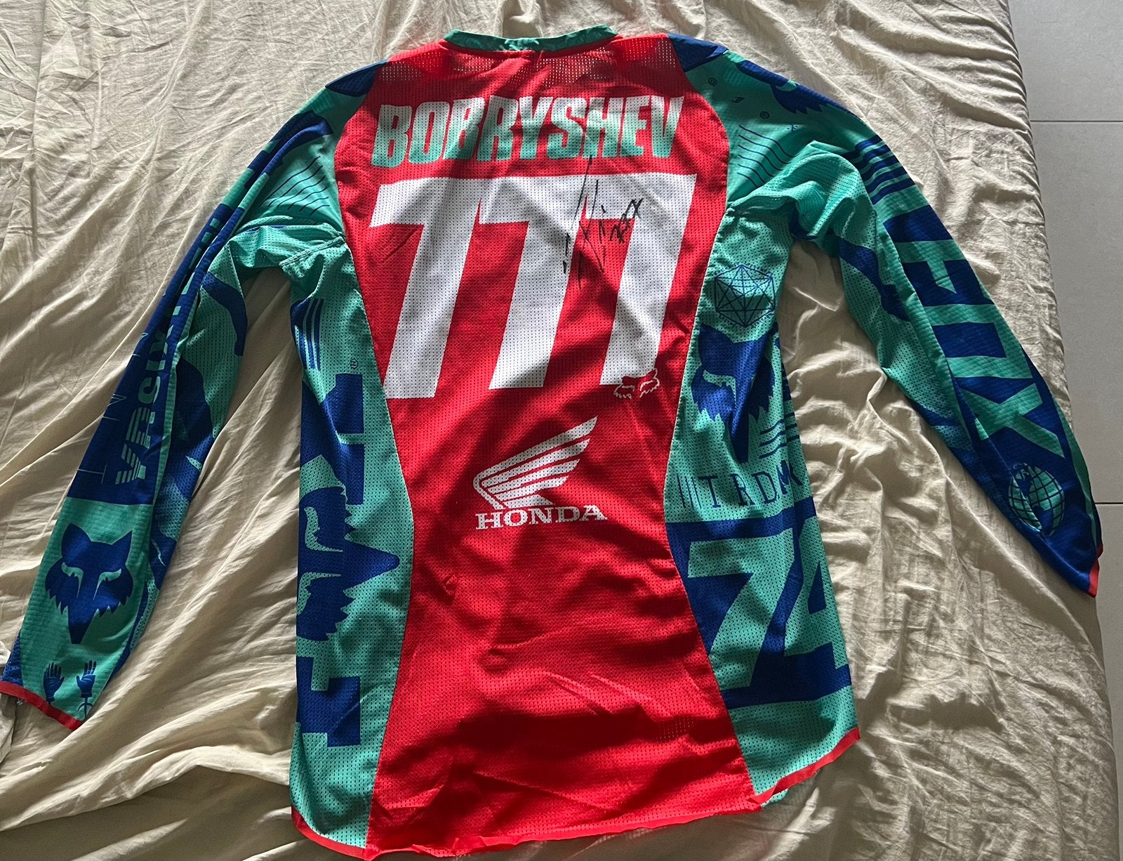 Maillot FOX Honda MX GP signé Bobryshev, Vêtements | Hommes, Vêtements de sport, Comme neuf, Autres types, Taille 52/54 (L), Autres couleurs