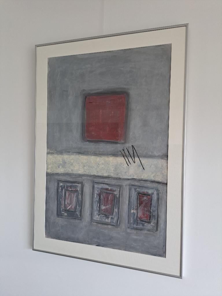 Abstract Grijs - Industriële spanning, Antiek en Kunst, Ophalen