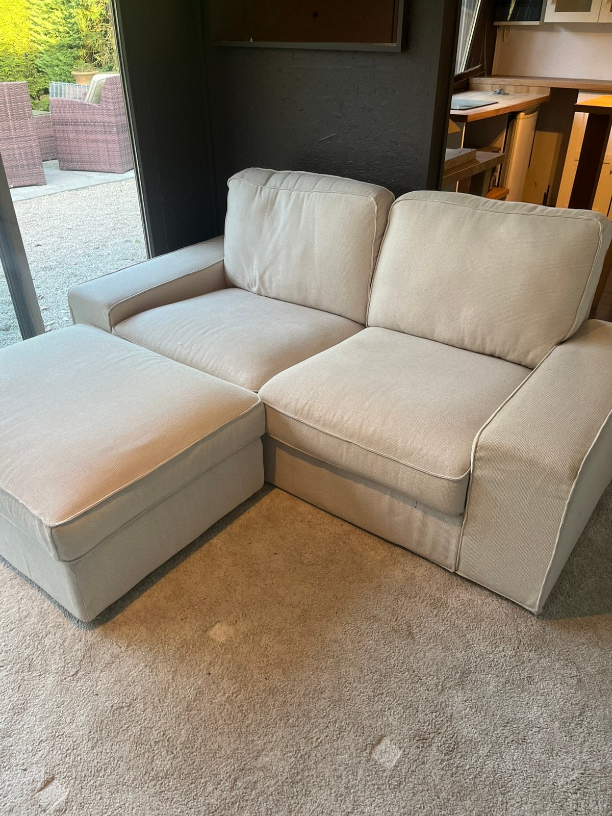 Ikea Kivik zetel + voetenbank NIEUWSTAAT, Ophalen, Zo goed als nieuw