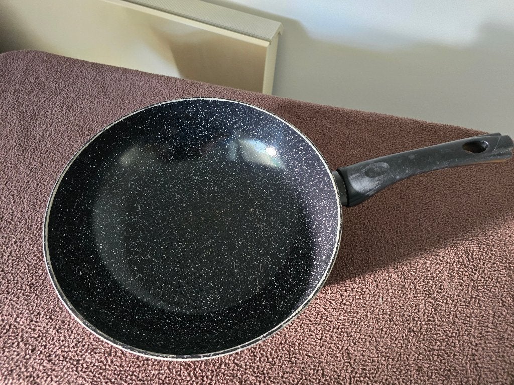 wokpan, Maison & Meubles, Cuisine | Casseroles & Poêles, Enlèvement, Comme neuf, Inox, Wok
