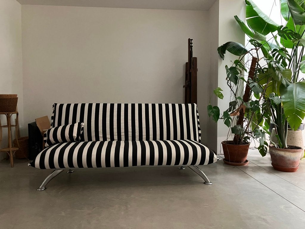 Slaapzetel / Slaapbank, Noir, Queen size, Enlèvement, Utilisé