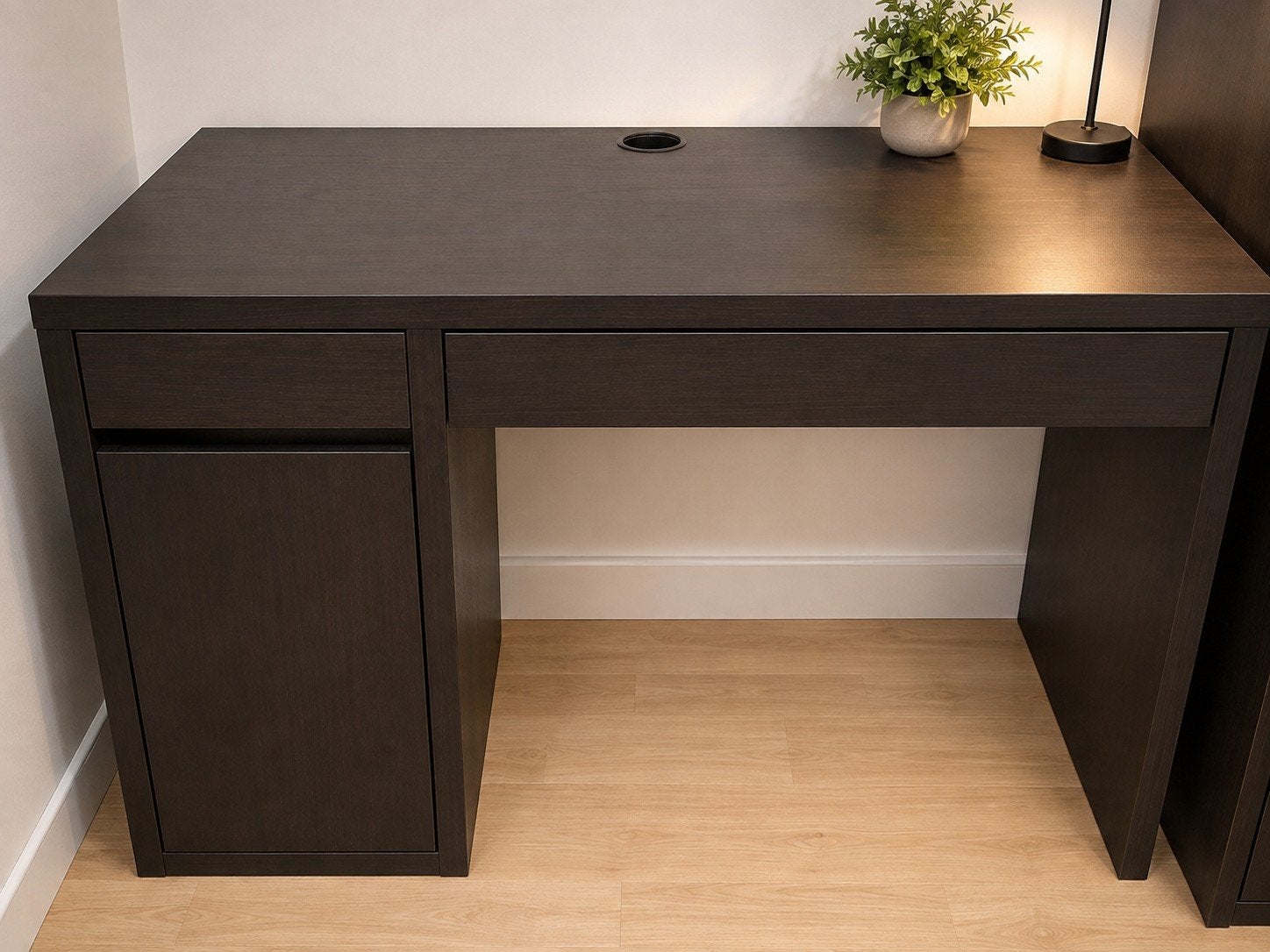 Bureau + bureaustoel zo goed als nieuw, Huis en Inrichting, Bureaus, Ophalen, 105 cm, Hout, 50 cm