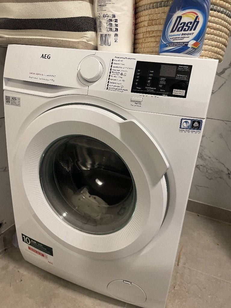 wasmachine aeg, Elektronische apparatuur, Ophalen, 6 tot 8 kg, Minder dan 85 cm, Zo goed als nieuw