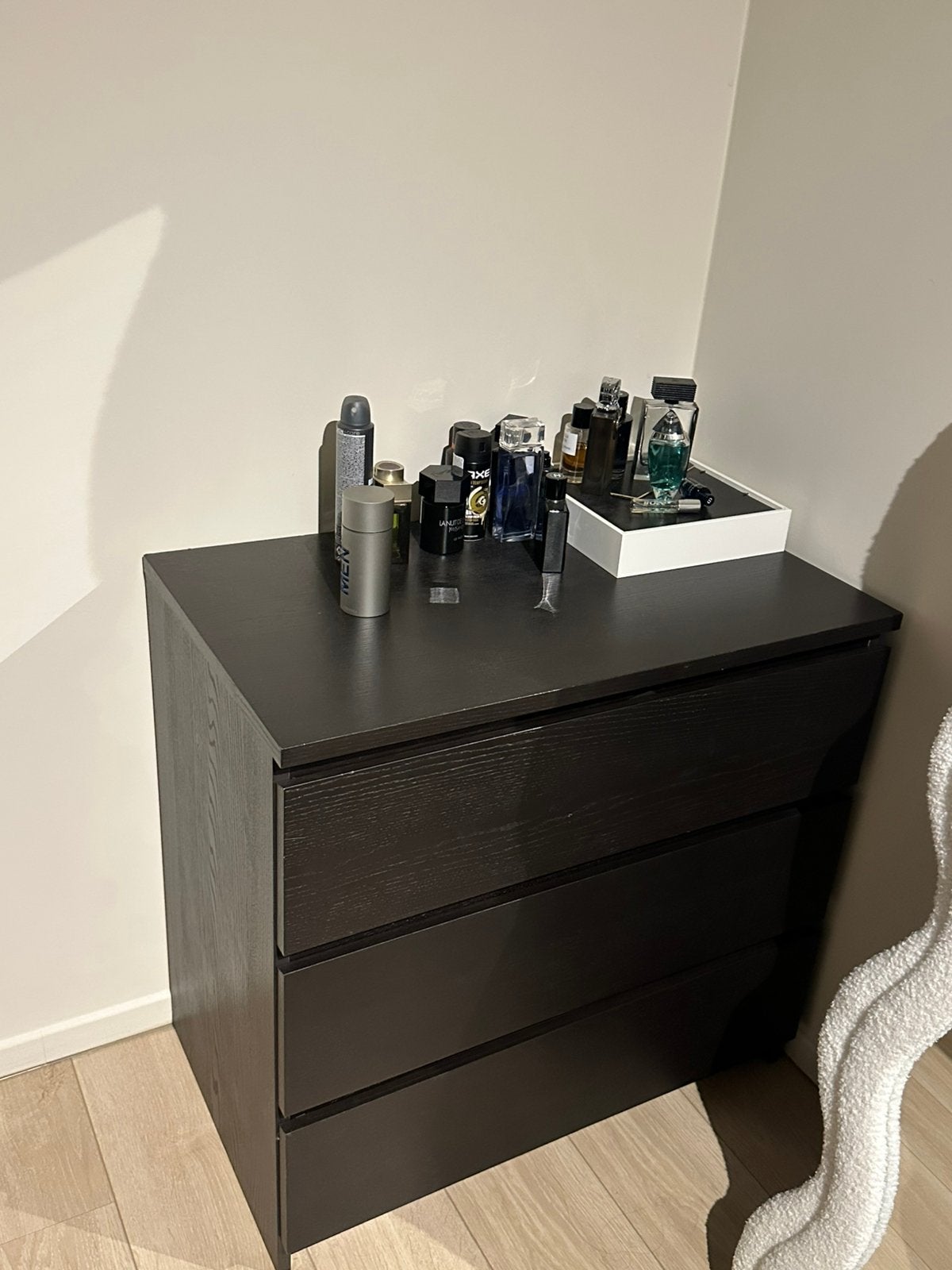 Commode ikea MALM noir, Maison & Meubles, Enlèvement, Comme neuf