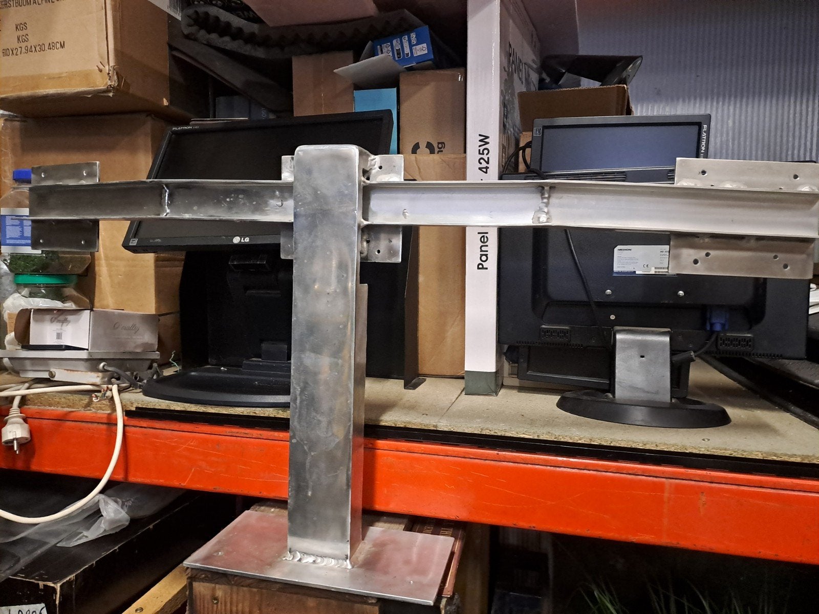 scherm houder voor 3 schermen,uit alumini.met 3 monitor sche, Enlèvement