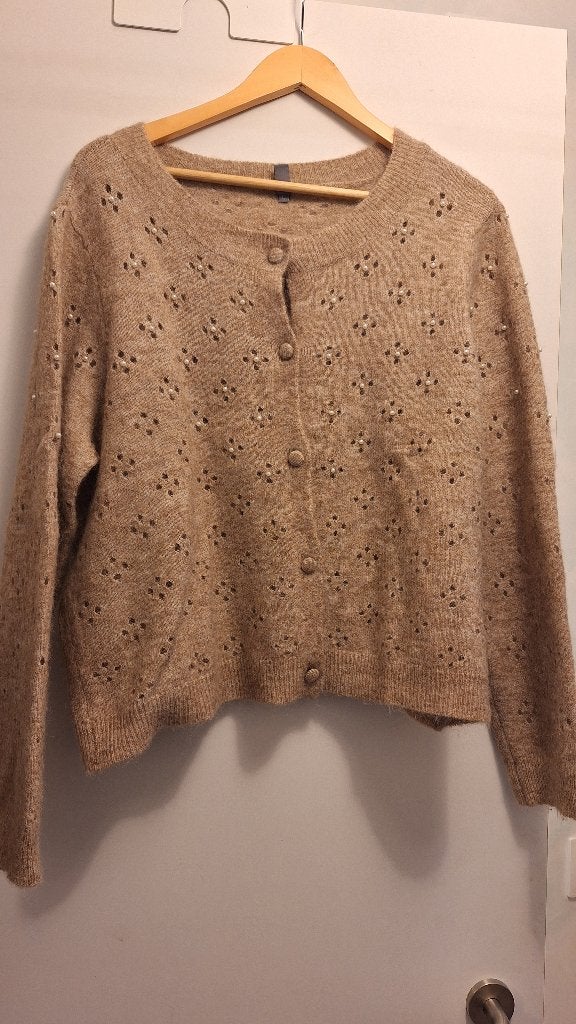 Cardigan CULTURE maat L, Beige, Maat 42/44 (L), Ophalen of Verzenden, Zo goed als nieuw