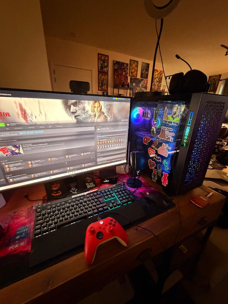Gaming Setup Te Koop – High-End PC + Peripherals, Computers en Software, Desktop Pc's, Nieuw, 4 Ghz of meer, Met videokaart, Met monitor