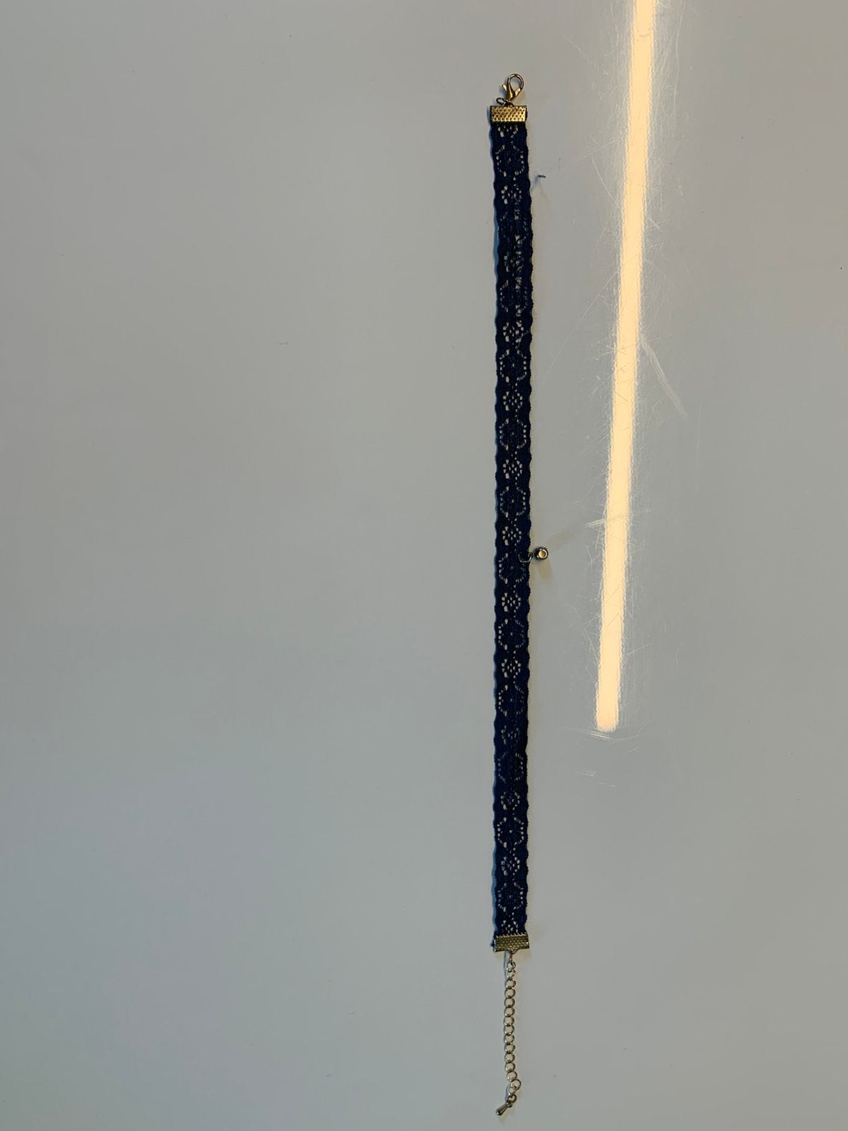 Kettibget diamant, Handtassen en Accessoires, Kettingen, Ophalen, Zo goed als nieuw, Blauw