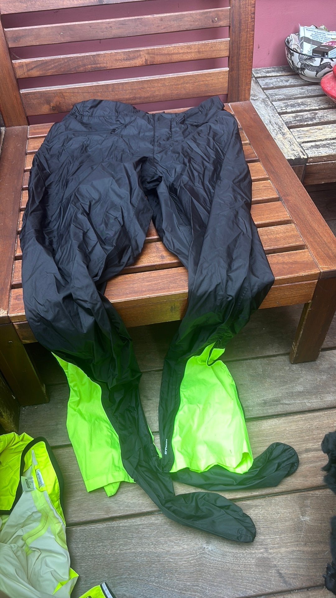 Panton decathlon velo anti pluie, Enlèvement