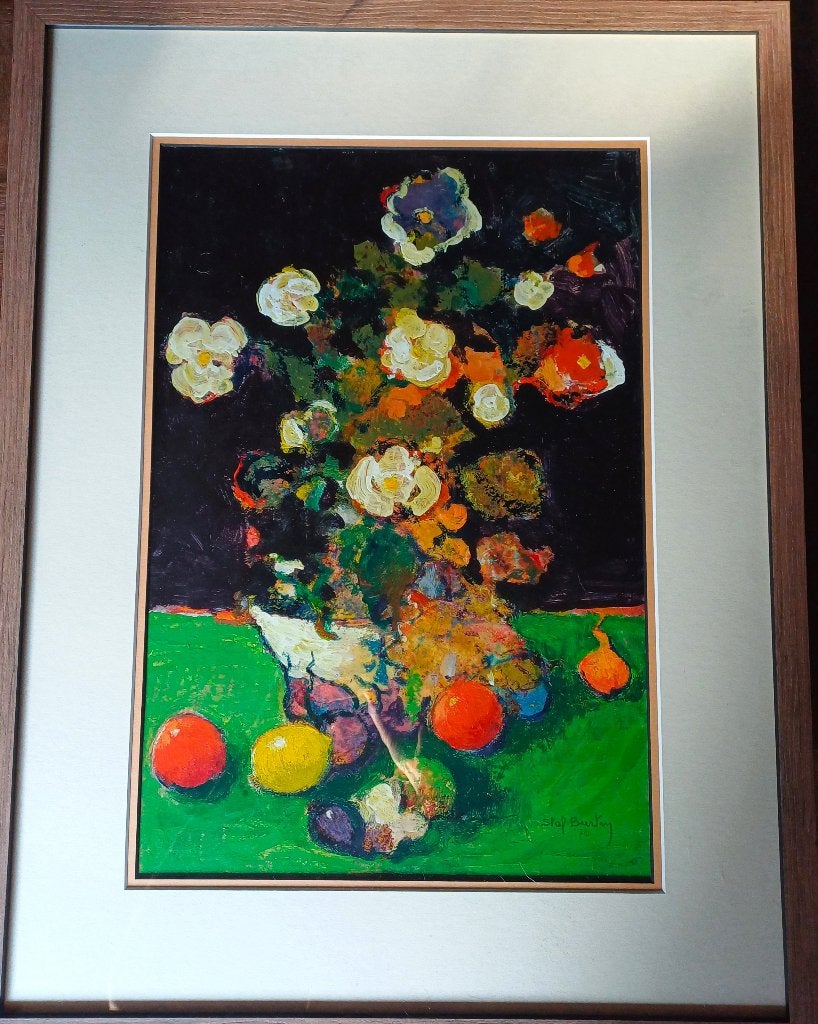 Staf Beerten - Weelderige bloemen met fruit, Ophalen of Verzenden