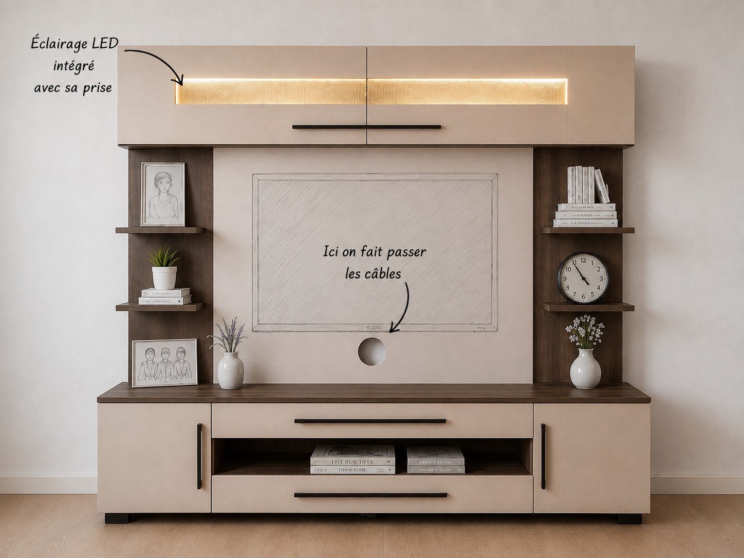 Ensemble İstikbal : Meuble TV Mural + Vitrine, Enlèvement