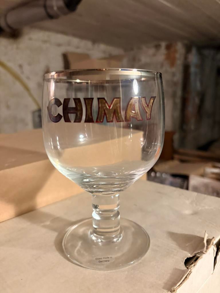 Trappisten glas Chimay 2 dozen, Ophalen, Nieuw, Bierglas