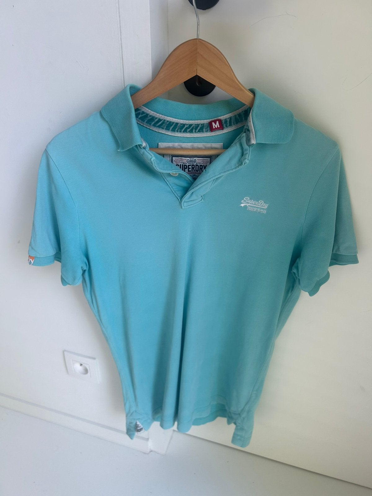 Blauwe polo man - Superdry - medium, Kleding | Heren, Polo's, Ophalen of Verzenden, Zo goed als nieuw, Maat 48/50 (M), Blauw
