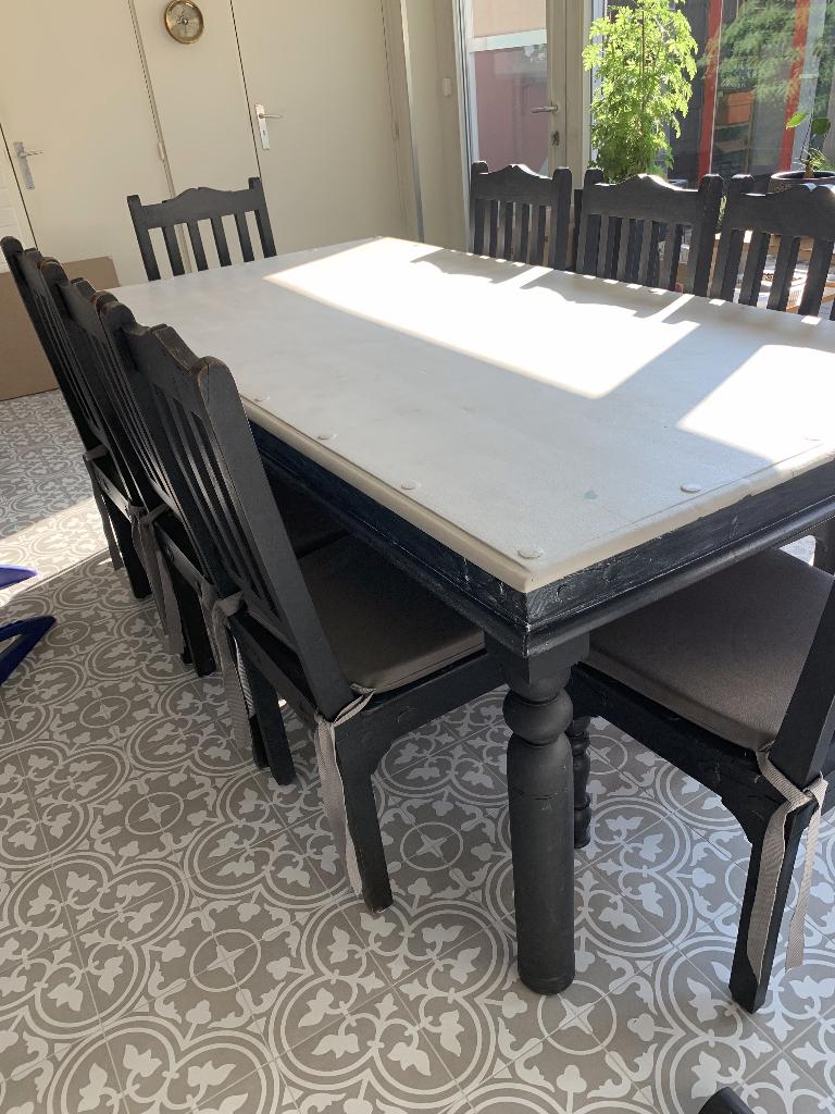 eetplaats, Huis en Inrichting, Tafels | Eettafels, Ophalen, Gebruikt, 100 tot 150 cm, Vijf personen of meer