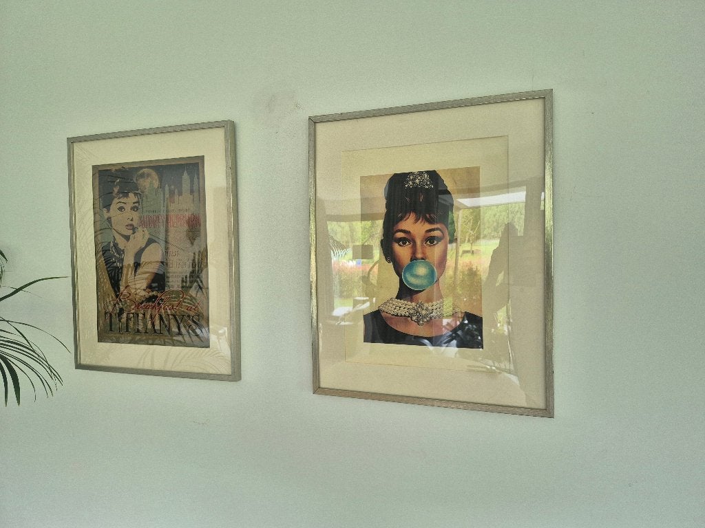 2 prints Audrey Hepburn: zeer kleurrijk, Huis en Inrichting, Ophalen