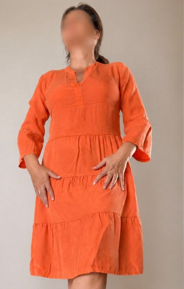 Oranje Punto jurk – maat M, Kleding | Dames, Ophalen, Maat 38/40 (M), Oranje
