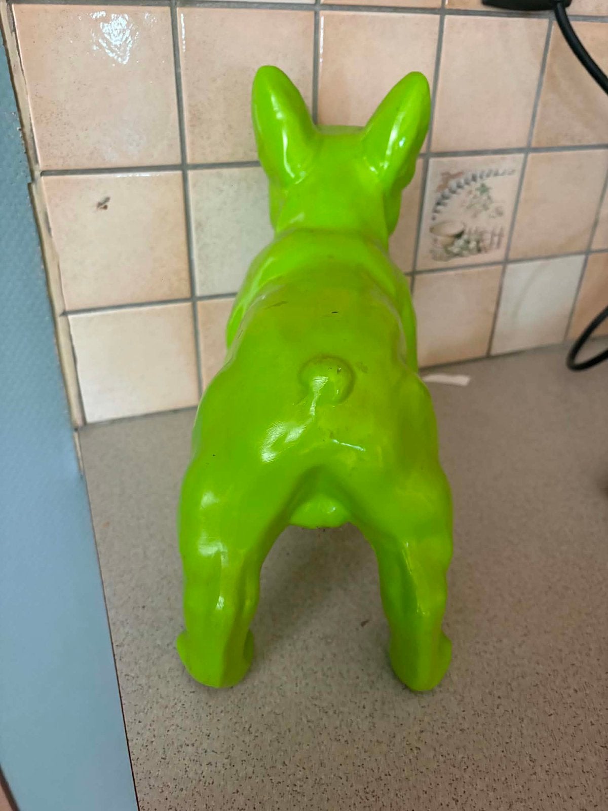 Tekoop franse bulldog beeld, Ophalen, Zo goed als nieuw, Kunststof, Dierenbeeld