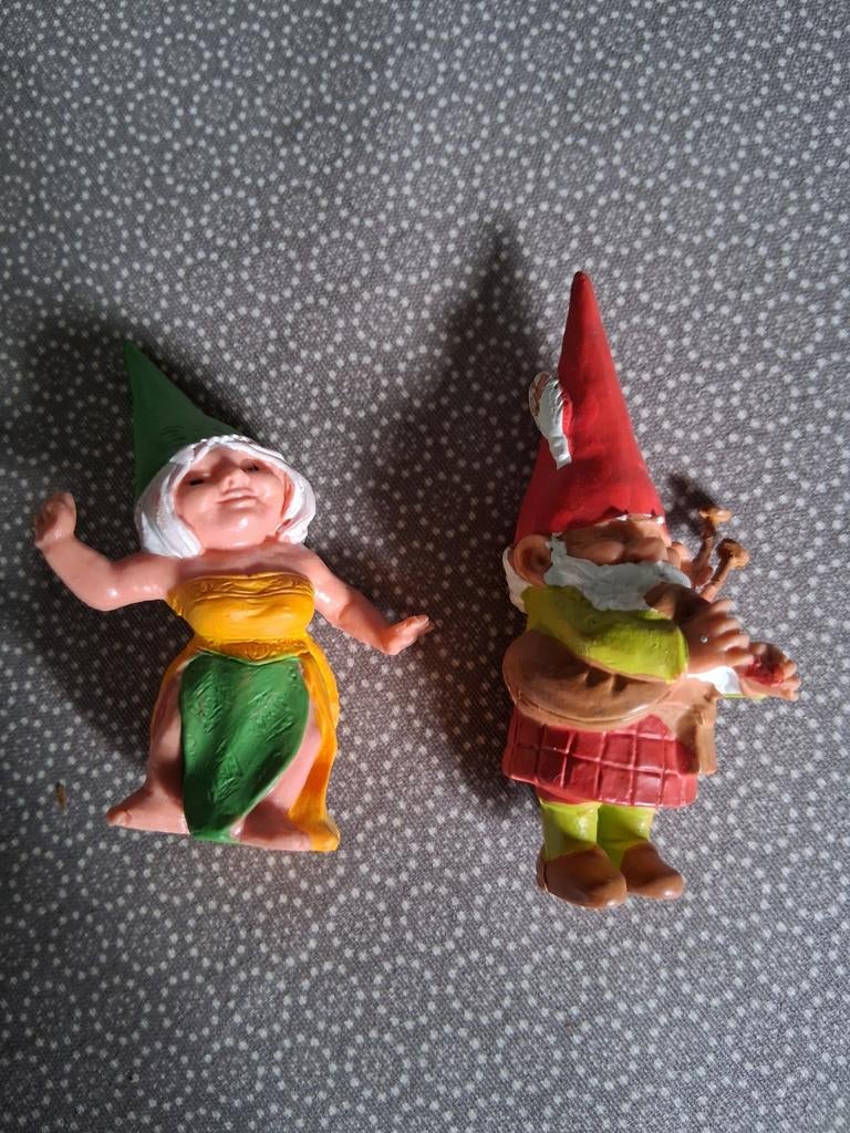 Vintage figurine David de kabouter en Lisa, Ophalen of Verzenden