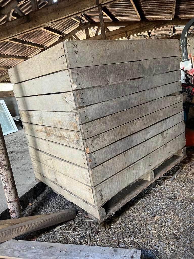Palletbox, houten bakken, Ophalen, Zo goed als nieuw