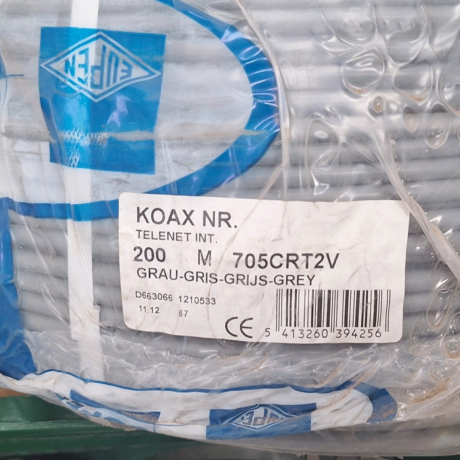Coax kabel PE6 grijs, Ophalen
