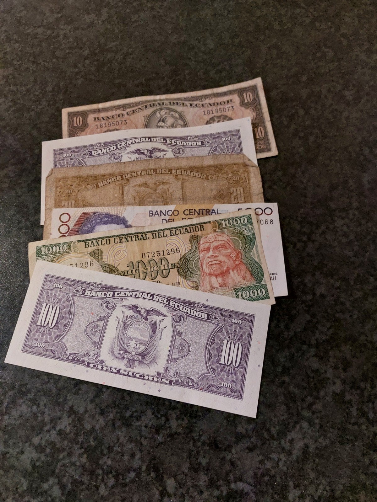 oude bankbiljetten Ecuador, Ophalen of Verzenden, Bankbiljetten