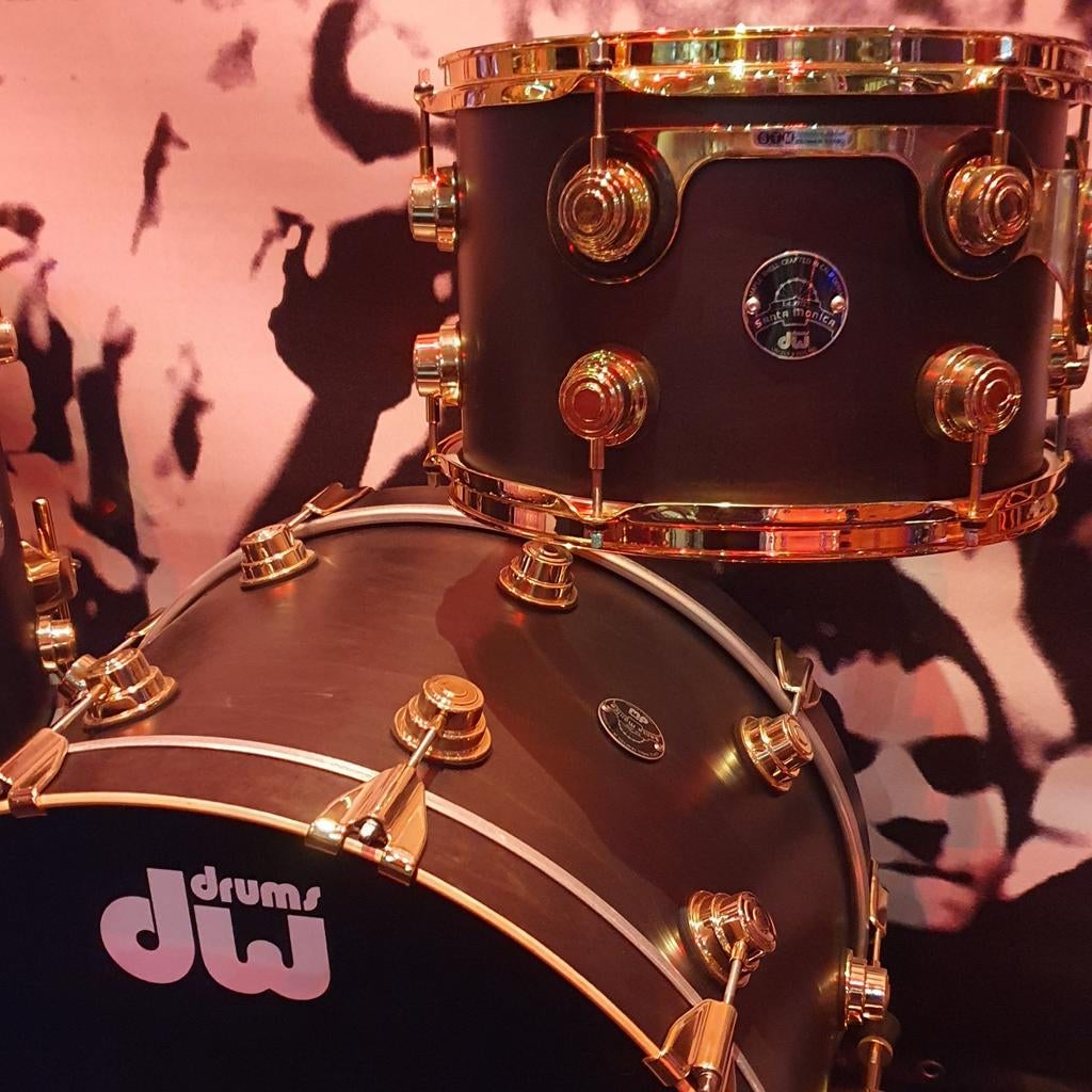 DW Collector's Santa Monica maple set met Golden hardware., Muziek en Instrumenten, Drumstellen en Slagwerk, Ophalen of Verzenden