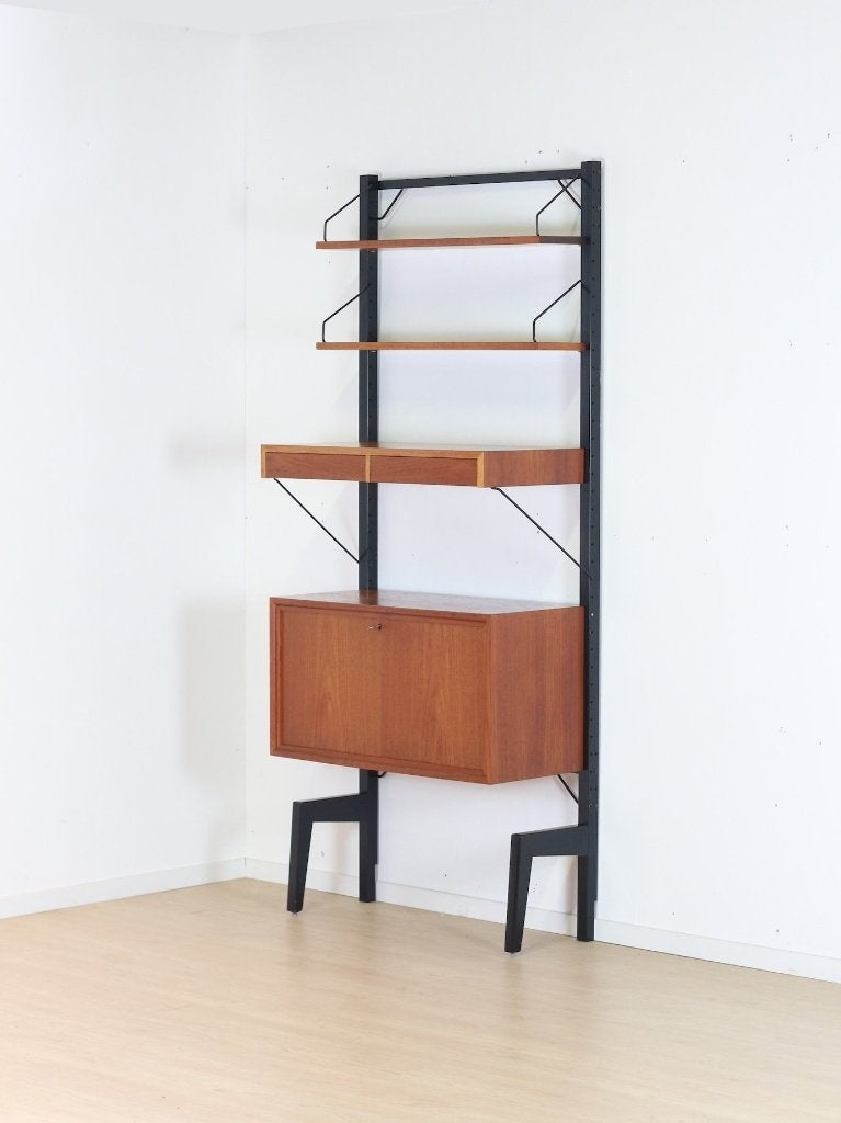 vintage wandmeubel vrijstaand – Poul Cadovius, Royal System, Ophalen, Gebruikt, 200 cm of meer, Minder dan 150 cm