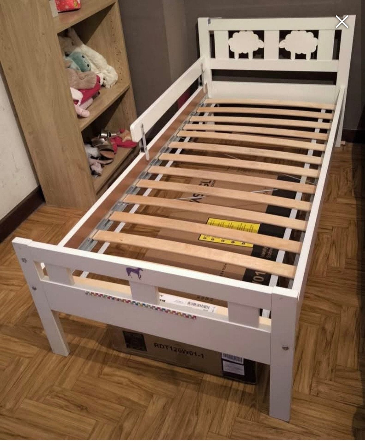Cadre de lit + sommier, 70 à 85 cm, Sommier à lattes, Enlèvement, Utilisé