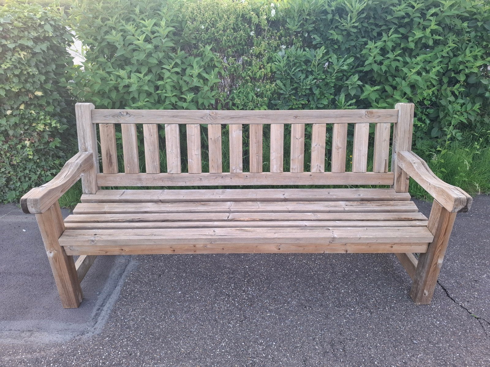 Massieve tuinbank 200 cm, Ophalen, Gebruikt, Hout