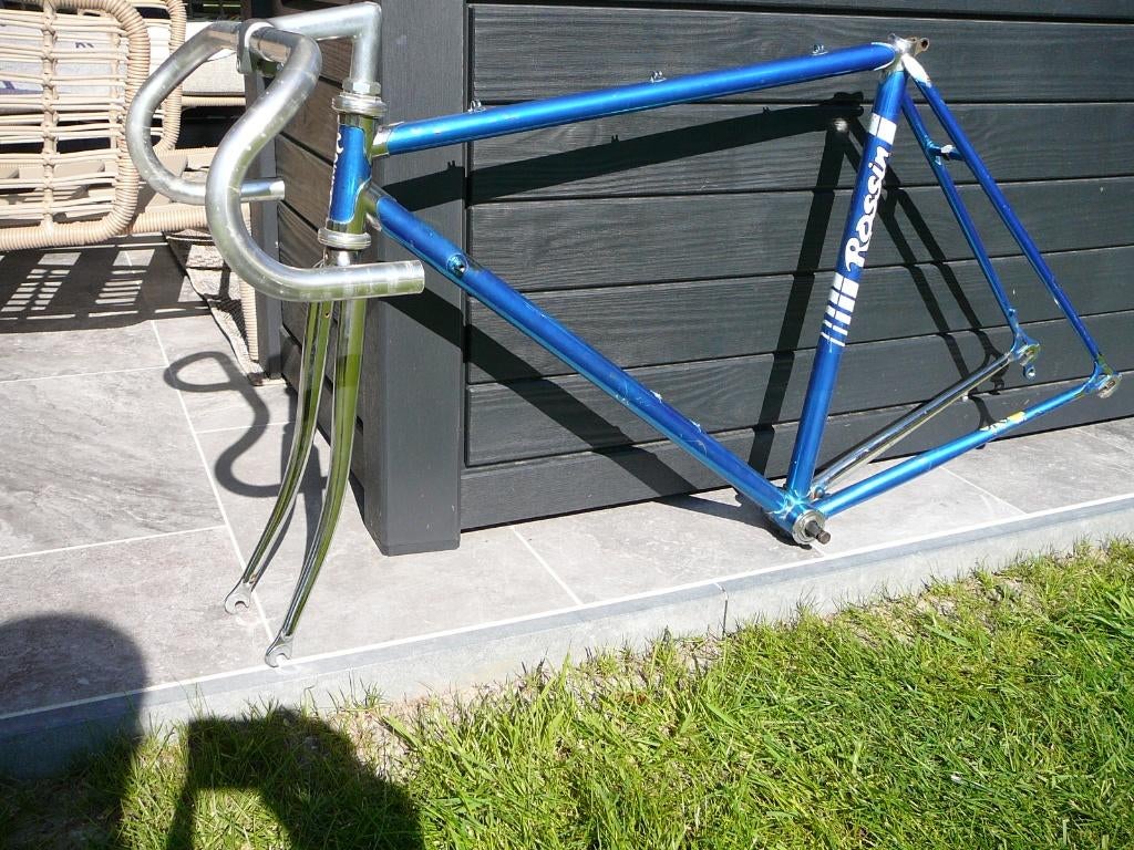 Retro koersframe Rossin ( chrome), Fietsen en Brommers, Ophalen, Frame