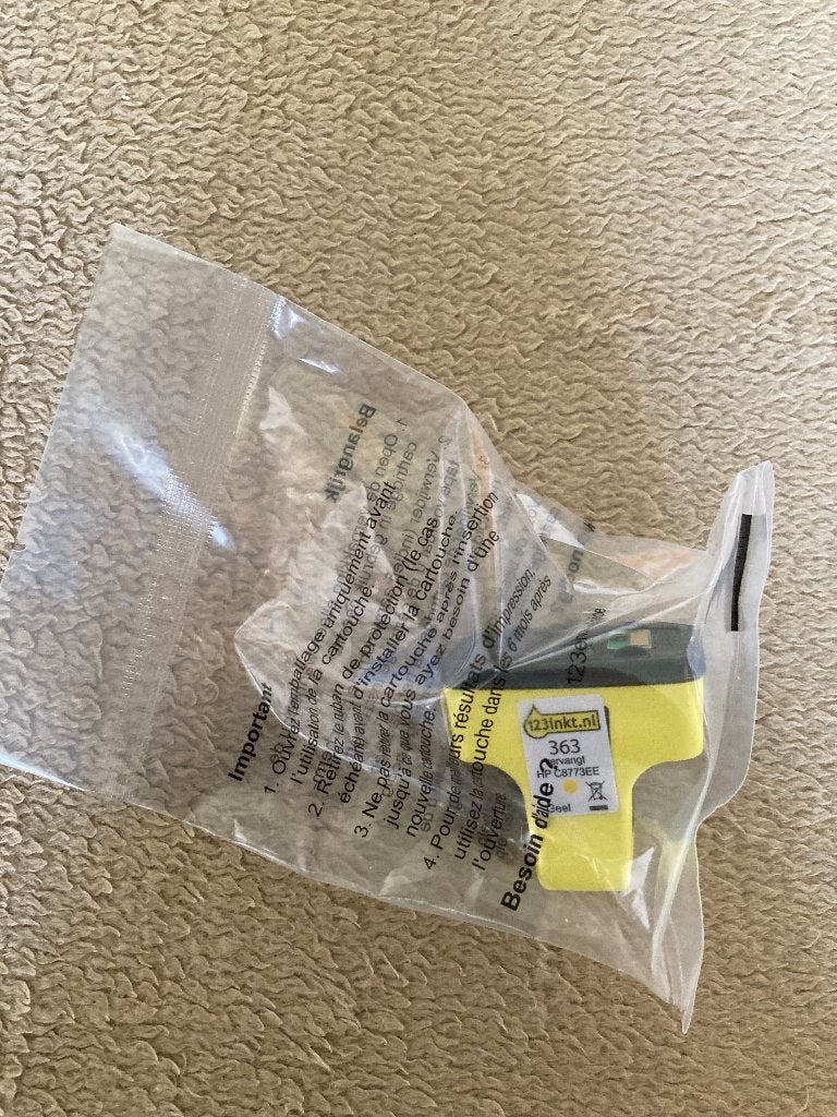 123 inkt huismerk cartridge voor HP 363 geel C8733EE (10 ml), Ophalen of Verzenden, Nieuw, Cartridge, 123inkt