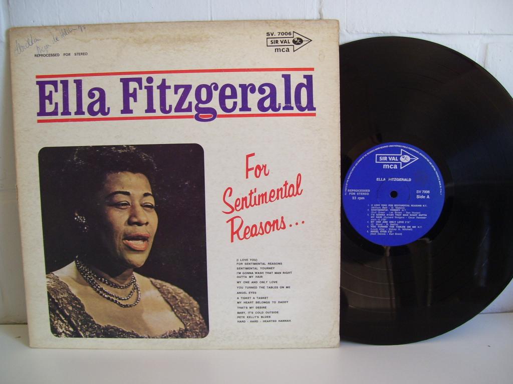 ELLA FITZGERALD  for sentimental reasons ..., 1960 tot 1980, Gebruikt, Originele persing, Ophalen of Verzenden