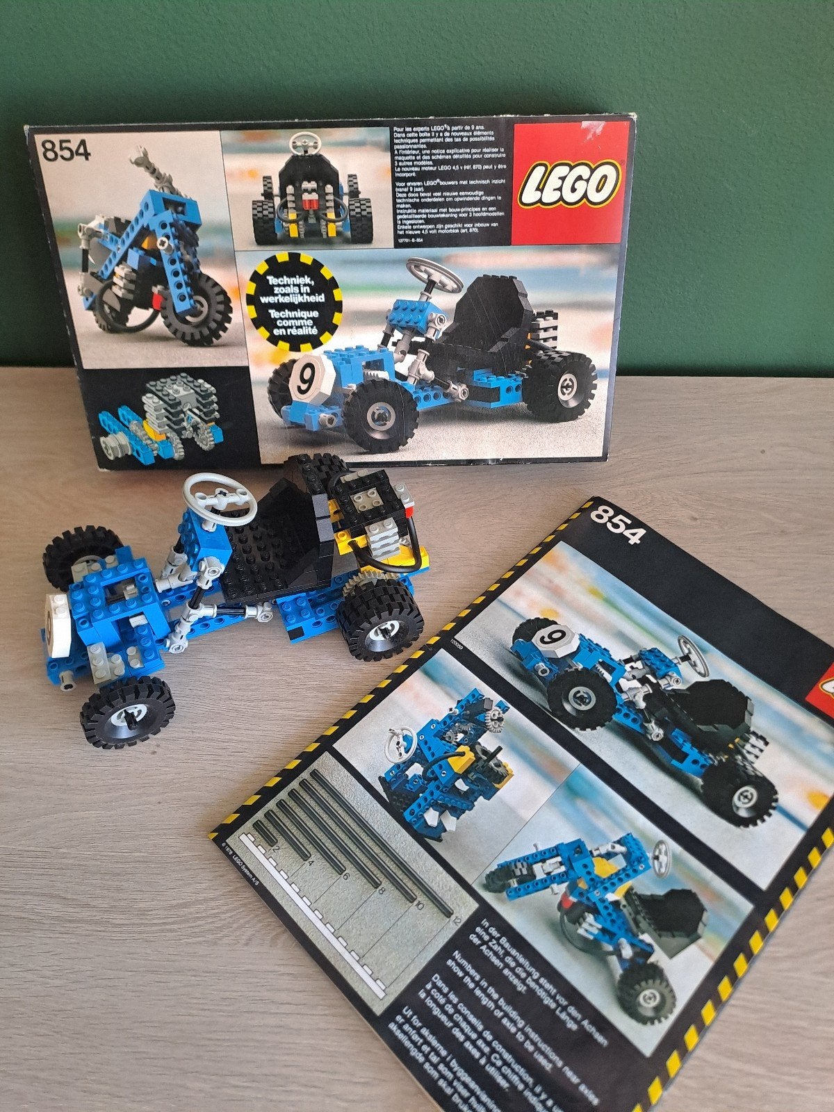 Vintage LEGO Technic set 854 (Go-Kart) uit 1978, Ophalen, Compleet, Lego, Technic