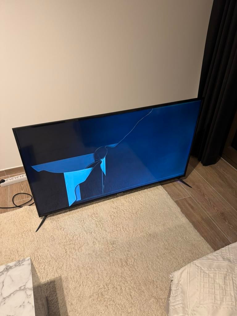 Kapotte 55 inch flatscreen, Ophalen, Gebruikt, LCD